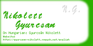 nikolett gyurcsan business card
